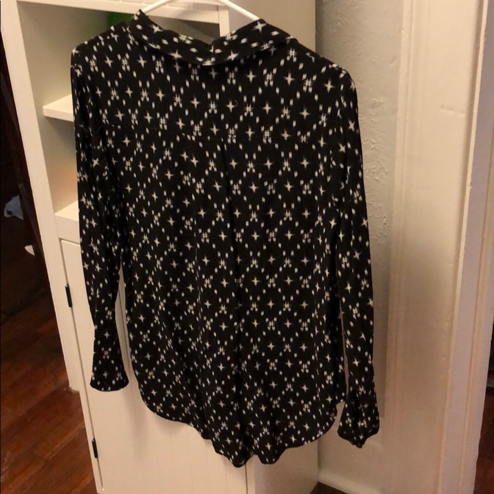 Black Geometric Button Down - image 3
